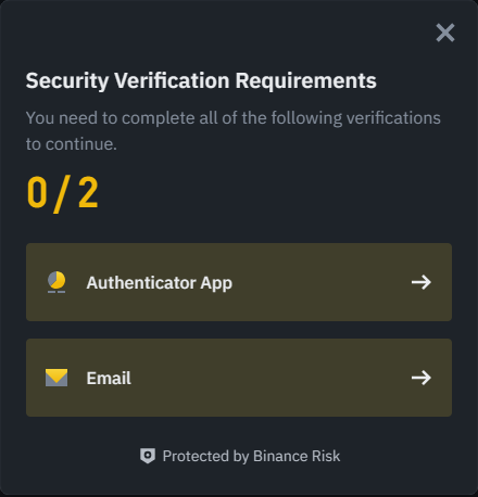 Binance Withdraw Security Verification Requirements