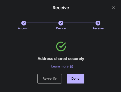 Ledger live Address shared securely